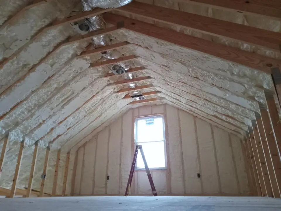 Spray foam roofing application for Crawl Space Insulation project in Irondale